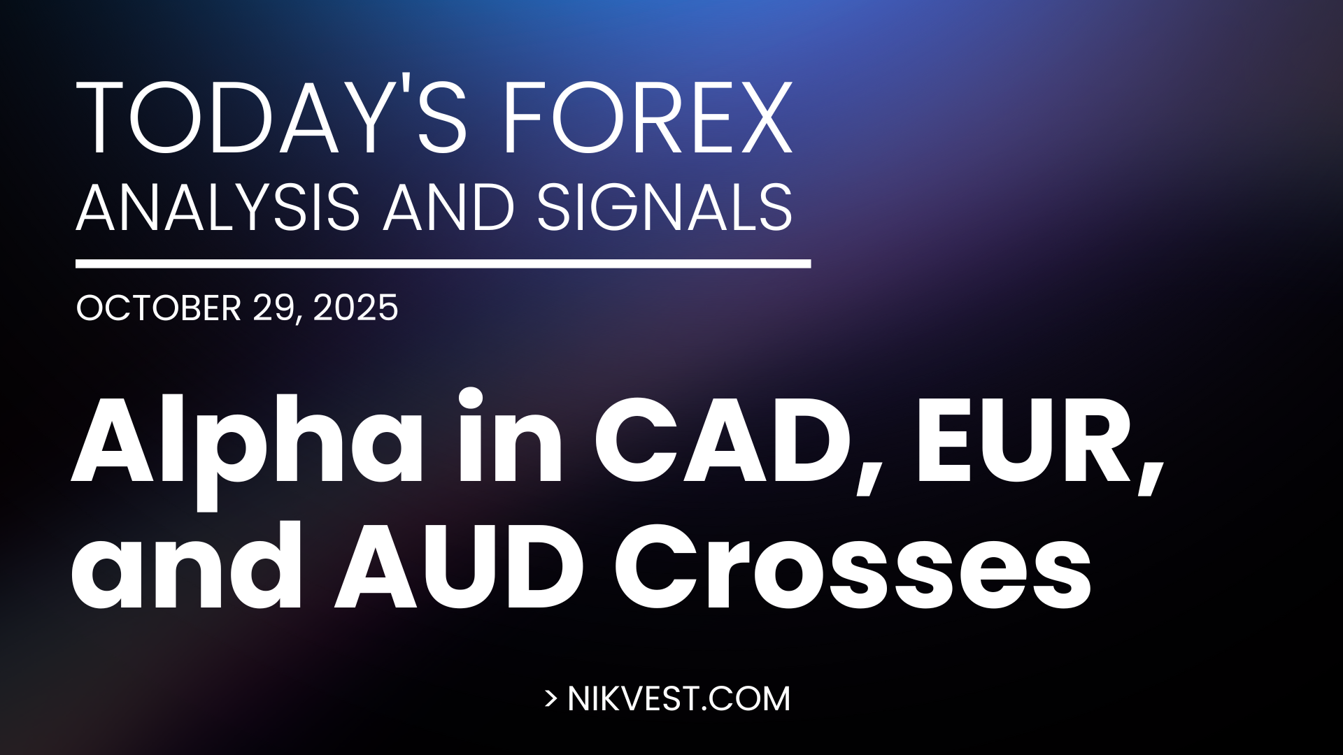 Volatility Unleashed: Data-Driven Alpha in CAD, EUR, and AUD Crosses