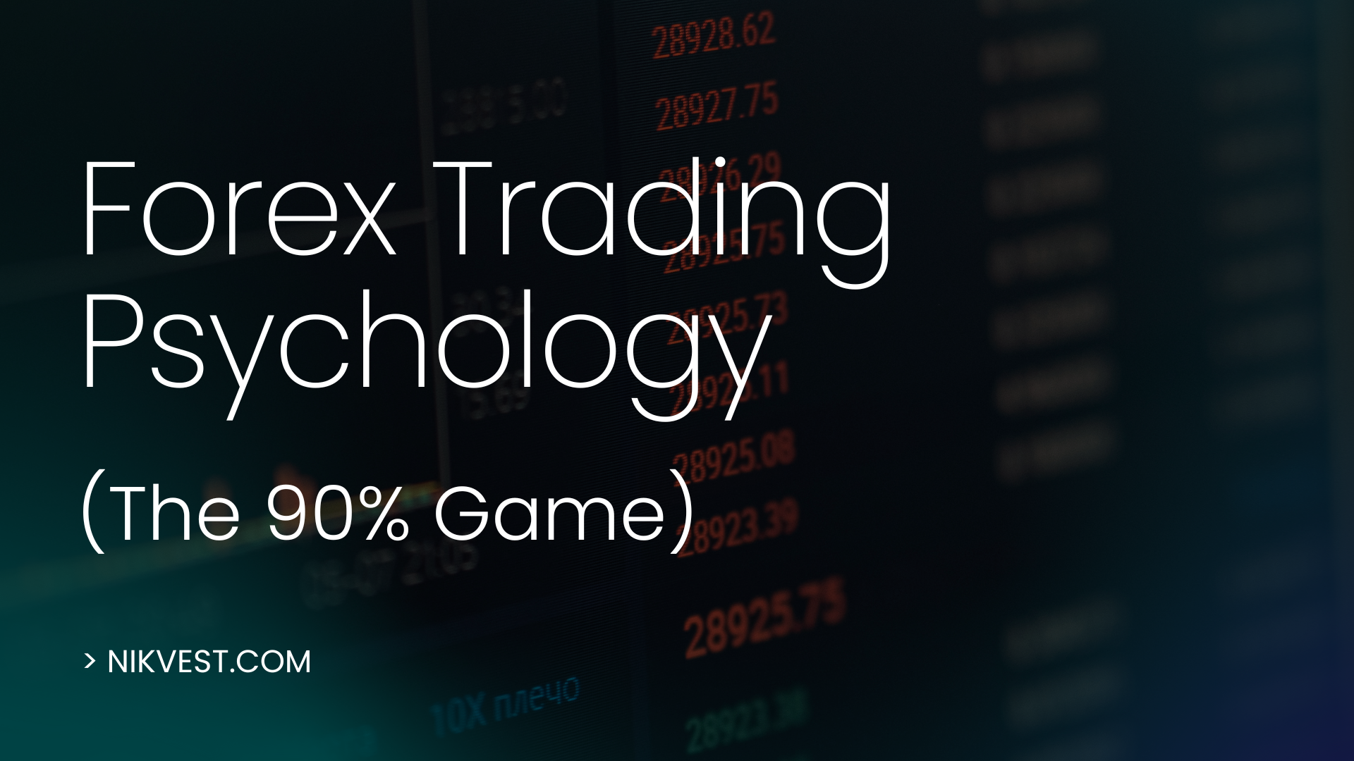 The 90% Game: Why Your Mindset is the Only Forex That Truly Matters